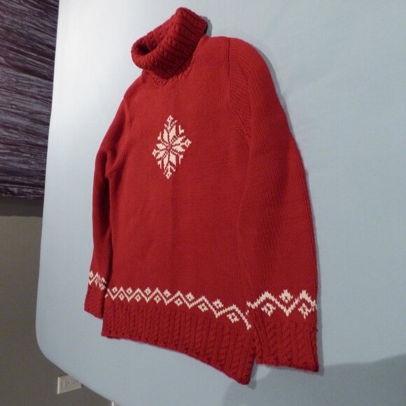 Ralph Lauren Rusty Red Snowflake Sweater, size S - Picture 2 of 14